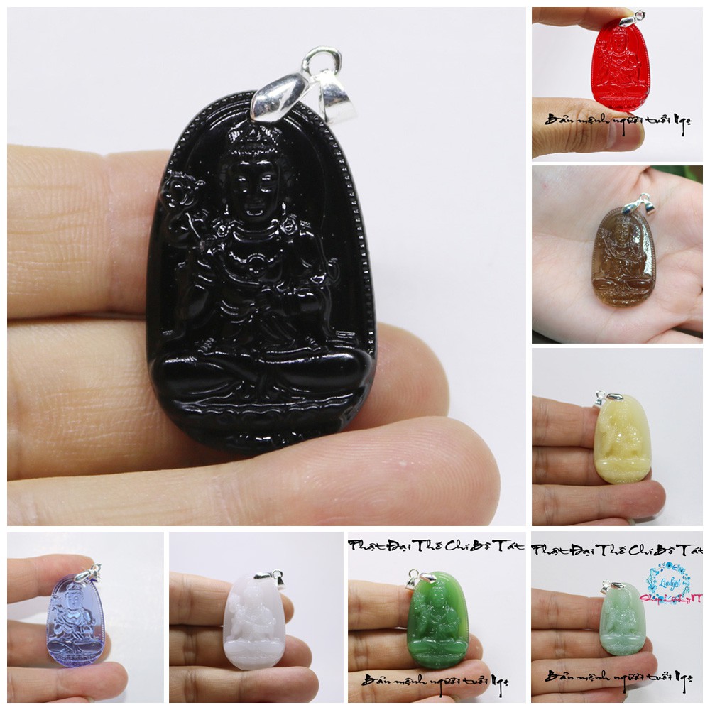 Mặt dây chuyền phật Đại Thế Chí Bồ Tát đá cao cấp size nhỏ - Phật tuôit NGọ