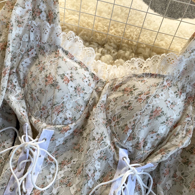 Áo Kiểu Tay Dài Cổ Vuông Ôm Eo Phong Cách Retro Pháp Cho Nữ