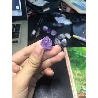 Đá Vụn mầm cụm Tím Thô  Không Lỗ Thanh Tẩy