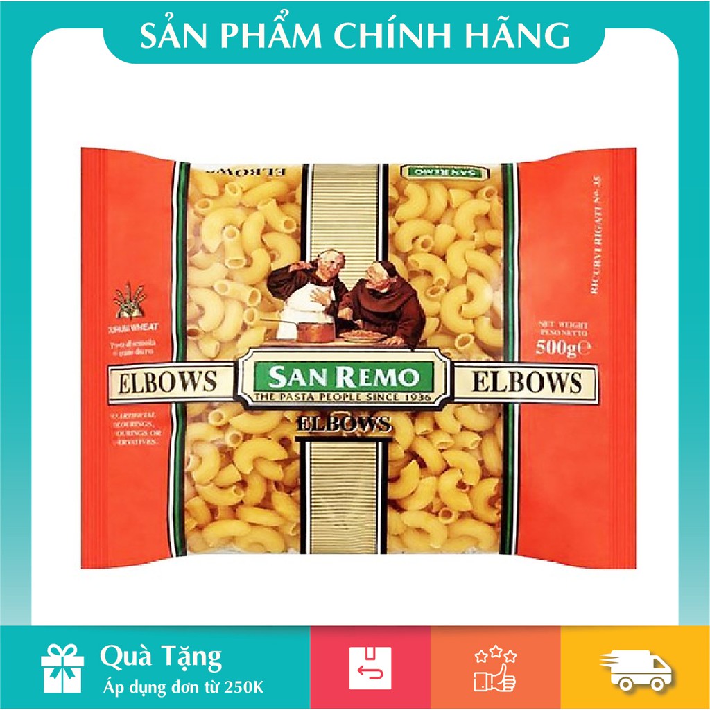 Mì Nui Elbows Hiệu San Remo Số 35 500gr