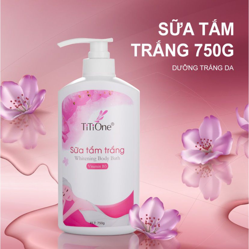 [Chính hãng] Sữa tắm trắng da toàn thân chai TITIONE 750g