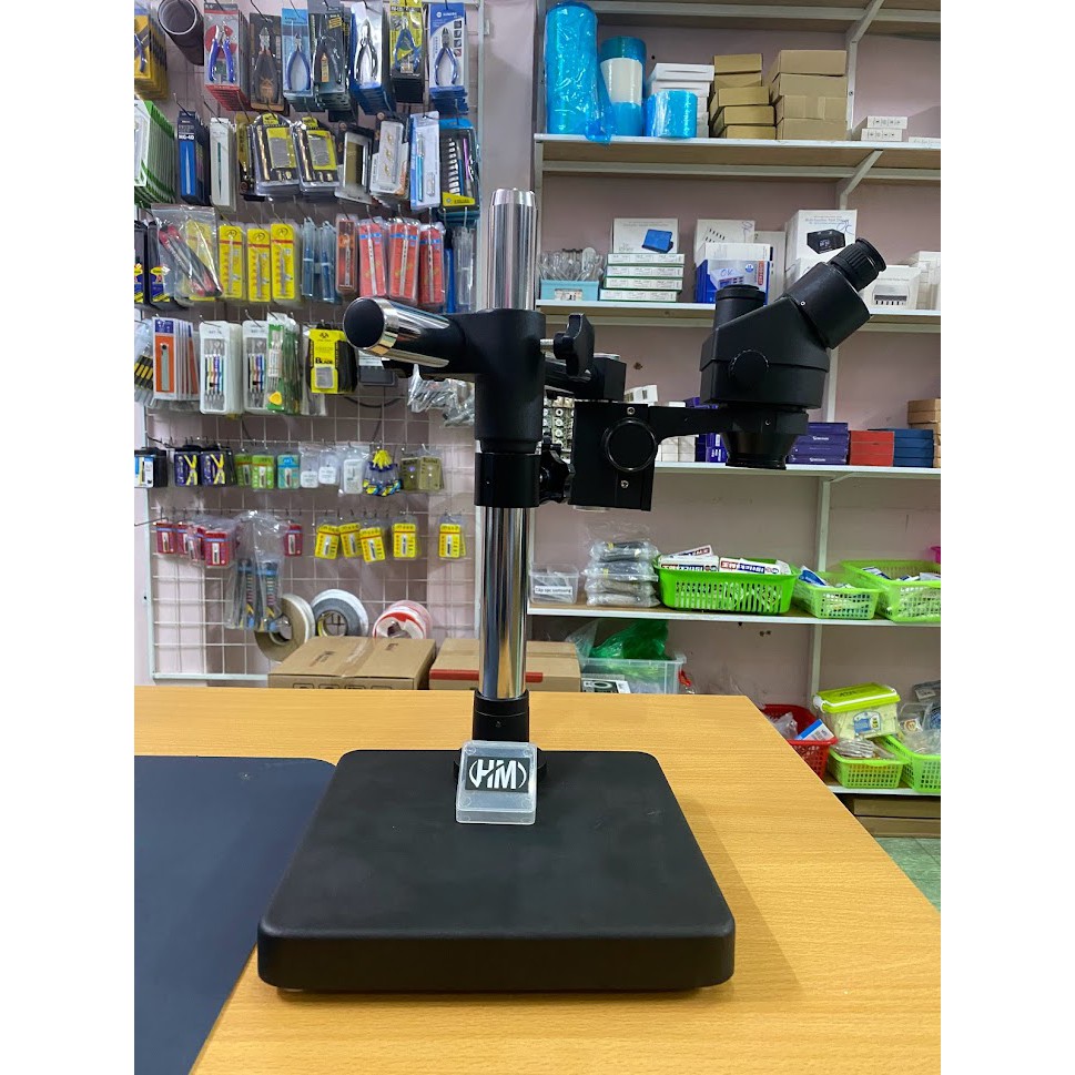 Kính hiển vi 3 mắt Kaisi KS-7045(STL1) trục dài xoay 360 độ (kèm 1 đèn Led + kính chống bụi)