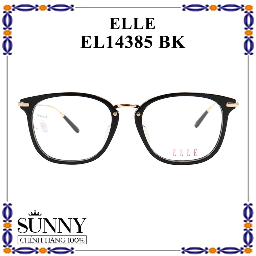 Gọng kính thời trang Elle EL14385 BK chính hãng Korea, bảo hành toàn quốc