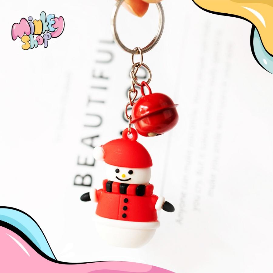 Móc Khoá Giáng sinh Noel Người Tuyết Dễ Thương Hottrend 2022 Phụ Kiện Túi Xách, Balo, Cặp Xách, Ô tô 02MKGS Minkey