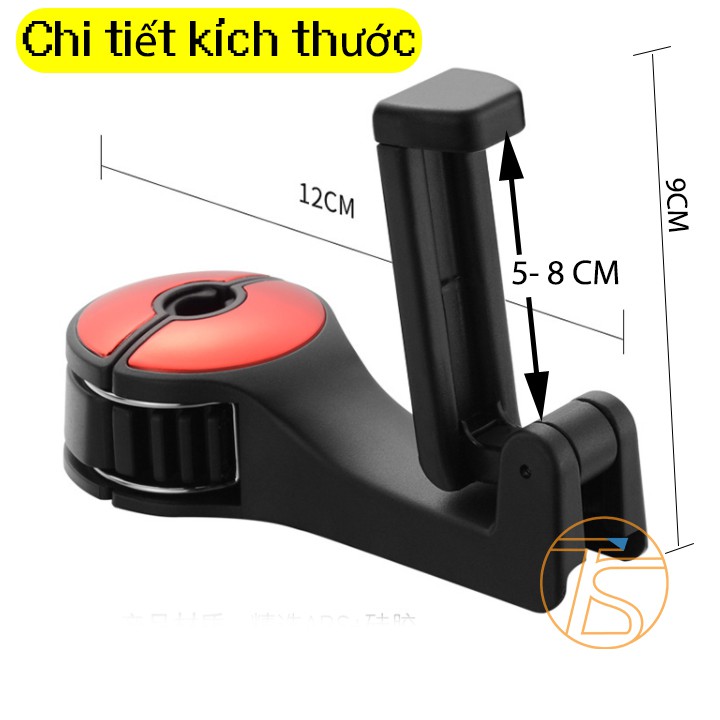 Móc Treo Đồ Sau Ghế Xe Hơi Ô Tô Kẹp Điện Thoại Tiện Lợi - 1 cái