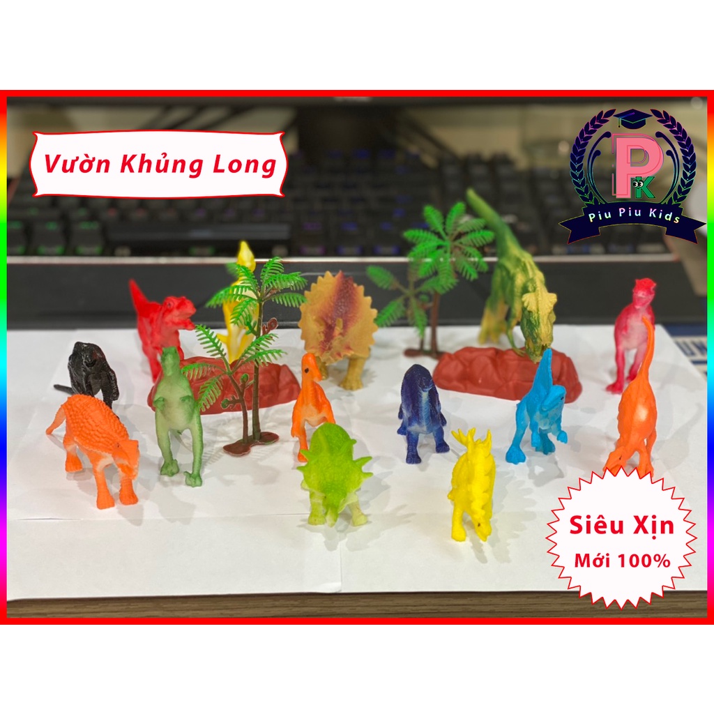 [Combo Túi 14 Con] Mô Hình Khủng Long - Vườn Thú Đồ Chơi Cho Bé