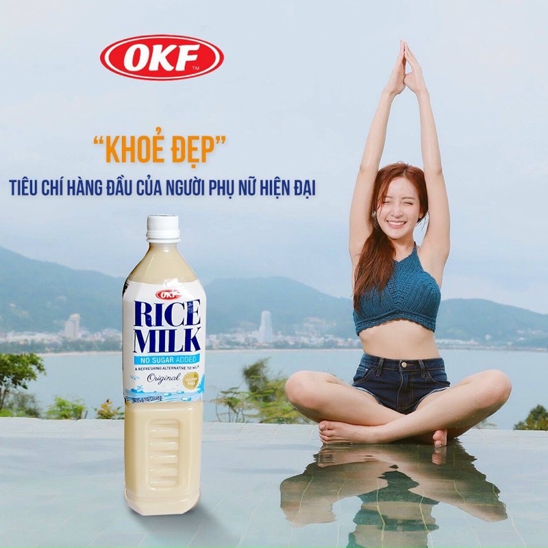Nước gạo - Sữa gạo rang Hàn Quốc nguyên chất thơm ngon ít đường chai 1.5L date mới, đồ ăn vặt SaiGonFood ngon bổ rẻ