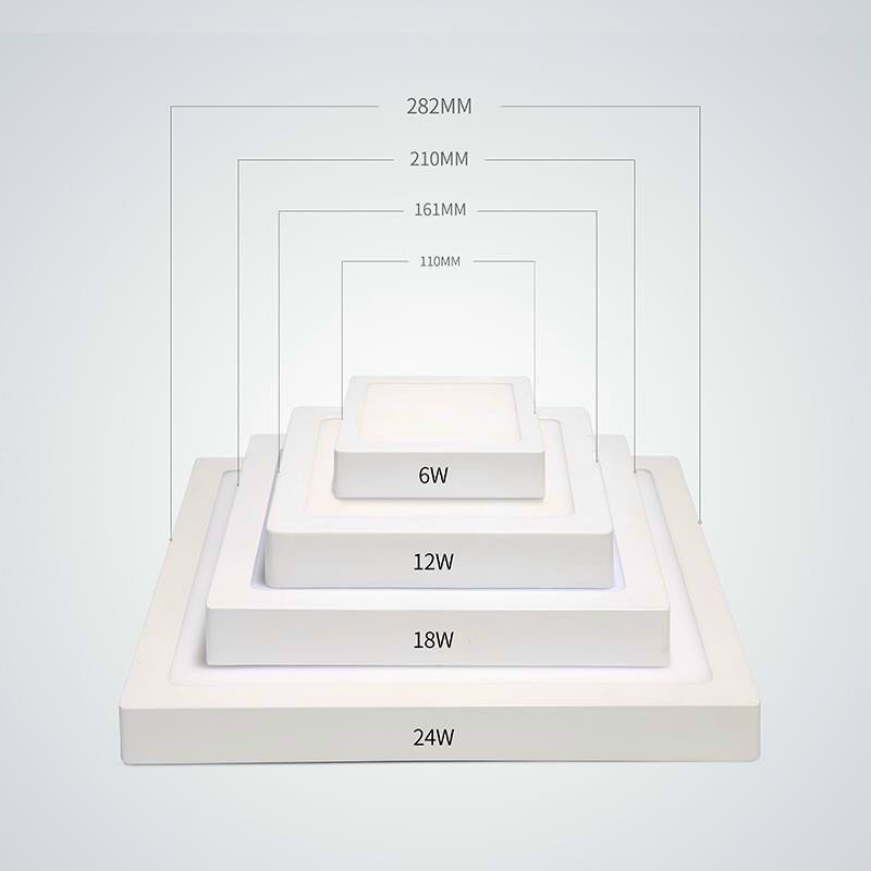 Đèn ốp trần led 6w 12w 18w 24w hình vuông ánh sáng trắng và vàng đèn led ốp trần đẹp bảo hành 12 tháng