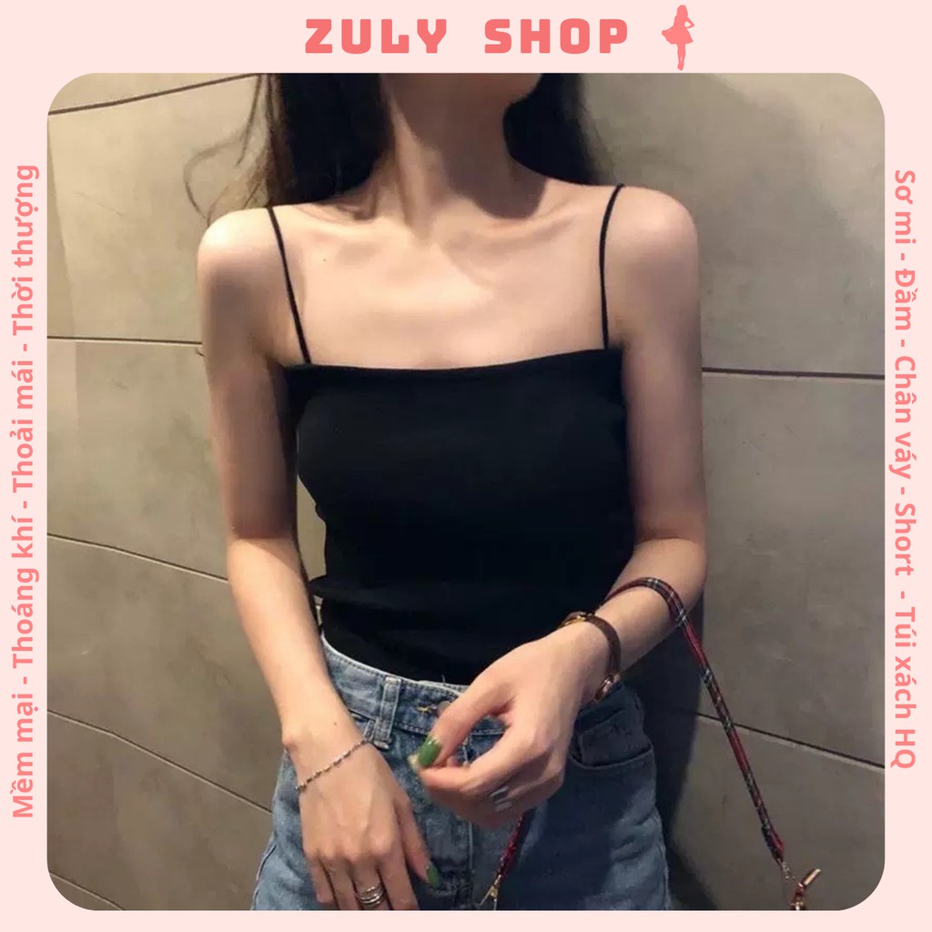 Áo 2 Dây Sợi Bún Body - 2 màu trắng - đen cực đẹp ZuLyShop