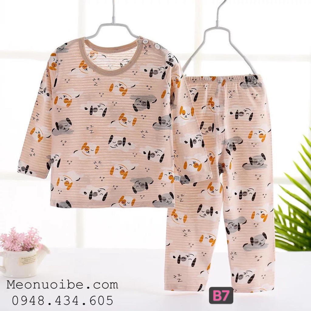 Bộ quần áo sợi tre dài tay cho bé