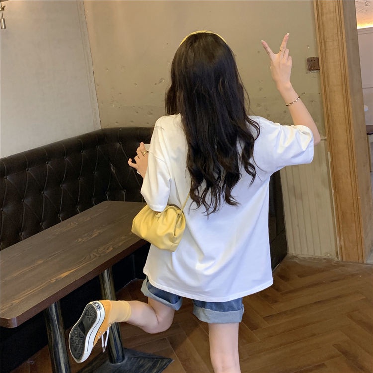 Áo Thun Tay Ngắn In Họa Tiết Hoạt Hình Thời Trang Mùa Hè Trẻ Trung Cho Nữ