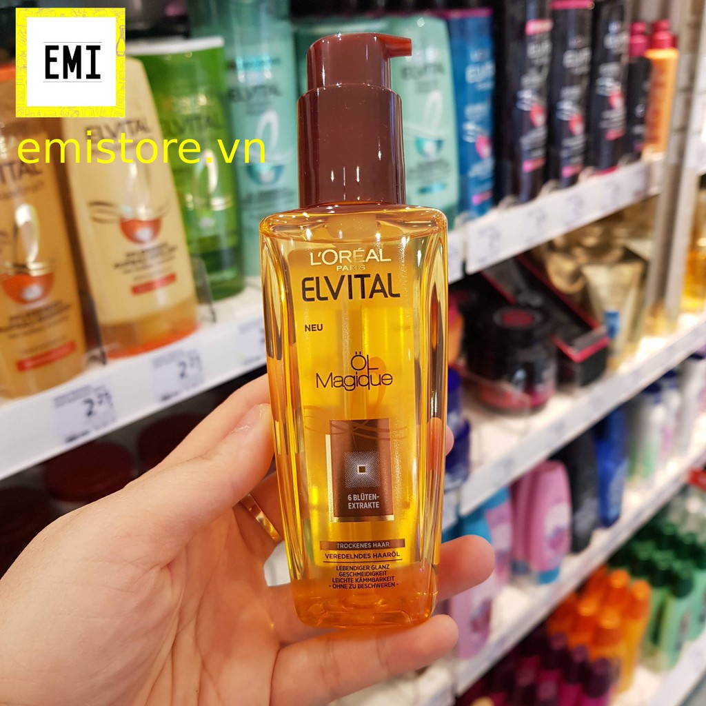 Dầu dưỡng tóc Loreal Elvital Oil Magique dành cho tóc khô 100 ml [Hàng nội địa Đức]