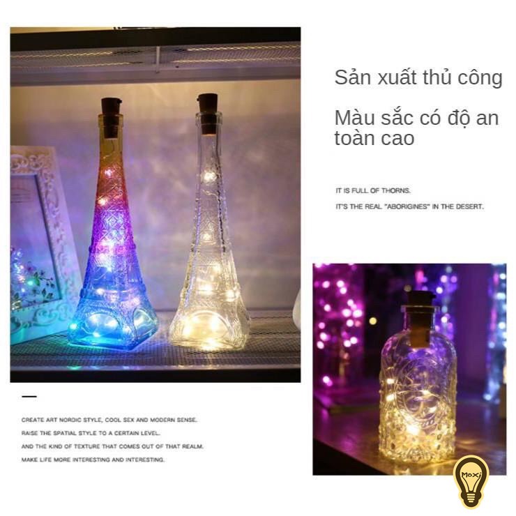 Đèn led 1M đom đóm, nút chai dùng trang trí DECOR hộp quà, bánh kem, thiệp ,phòng ngủ