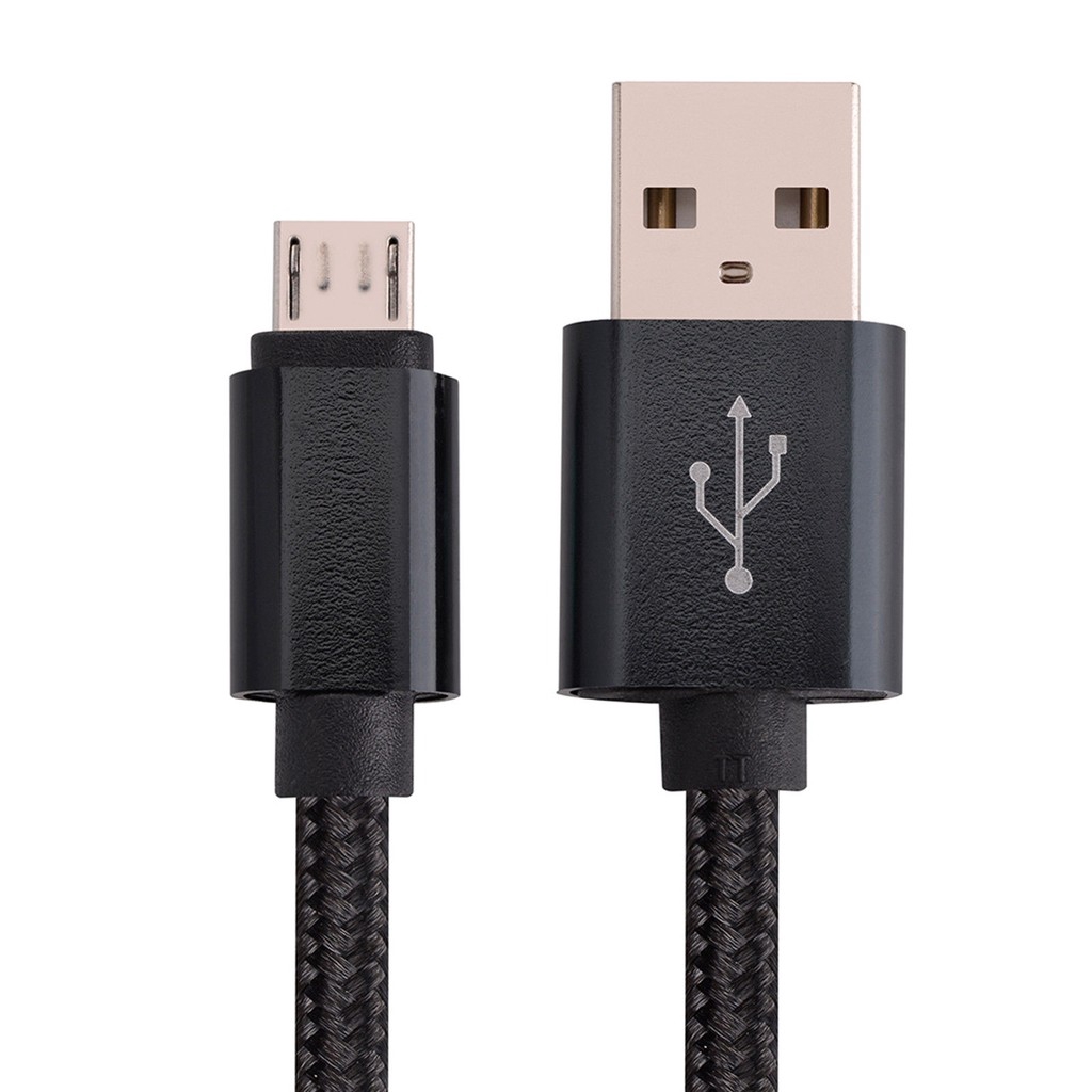 Dây cáp sạc truyền dữ liệu Micro USB dây nylon bện cho Samsung Vivo Oppo