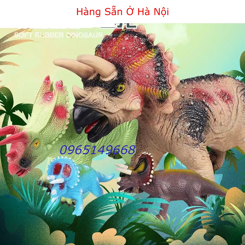 Đồ Chơi Khủng Long 3 Sừng Size To phát ra âm thanh, nhiều mẫu Quà tặng cho Bé