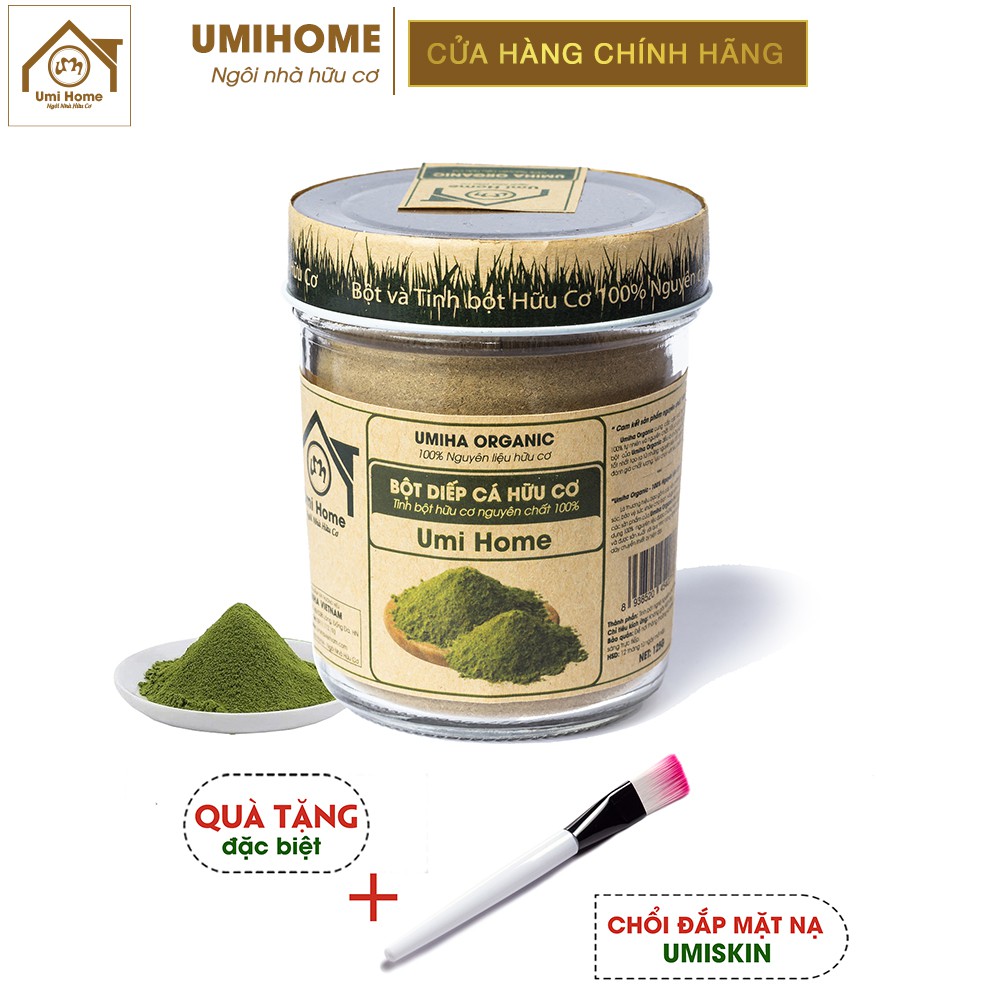 Bột Diếp Cá đắp mặt hữu cơ UMIHOME nguyên chất | Fish Lettuce Powder 100% Organic 125G