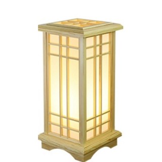 Đèn gỗ Nhật/Trụ đèn khung gỗ phong cách Nhật 45cm/60cm/90cm [Tặng bóng đèn]
