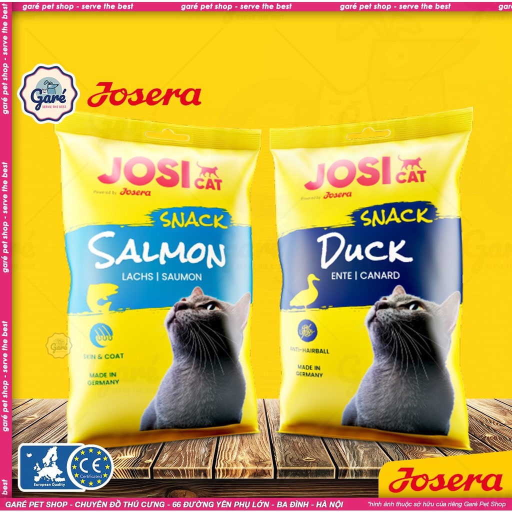 60gr - Bánh thưởng giòn tan JosiCat cho Mèo vị Cá hồi &amp; Thịt Vịt - Bánh thưởng cho Mèo Josera Cat Snacks