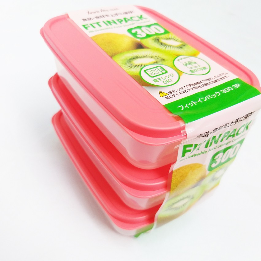 Set 3 hộp nhựa nắp dẻo 300ml | BigBuy360 - bigbuy360.vn