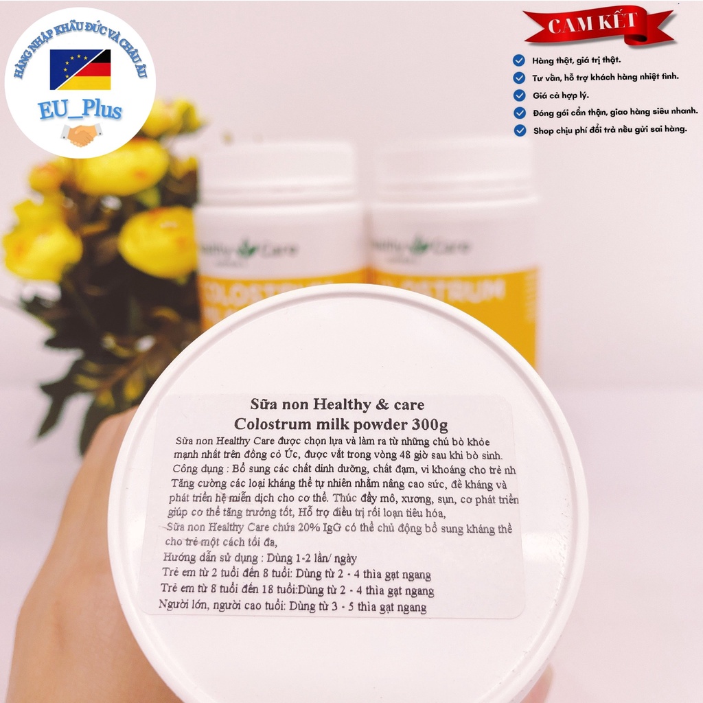 Sữa non Colostrum Milk Powder Healthy Care, dạng bột, 300g - Úc