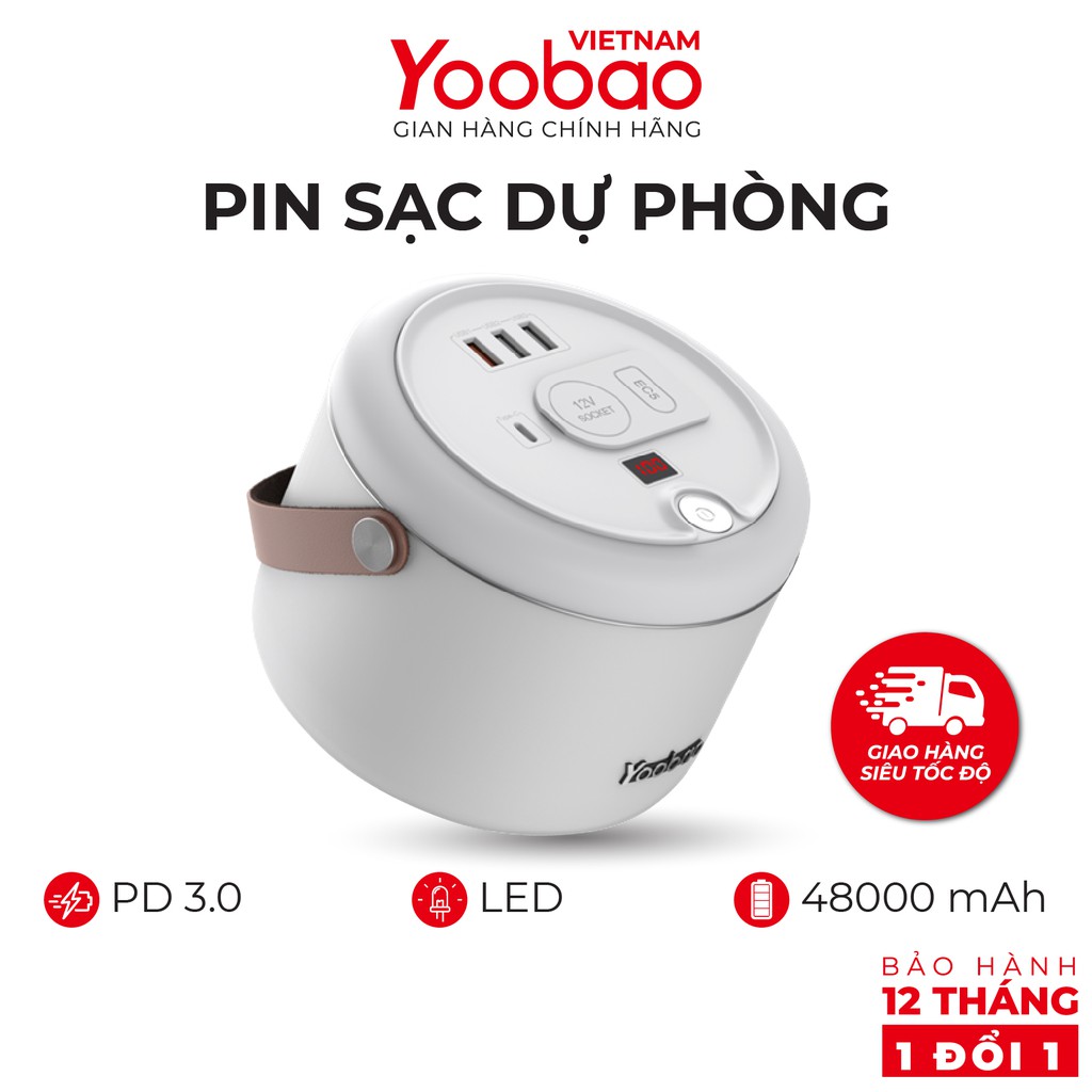 Pin sạc dự phòng 48000mAh Yoobao 150C - Kích nổ ắc quy ô tô - Sạc PD3.0 - Hàng chính hãng - Bảo hành 12 tháng 1 đổi 1