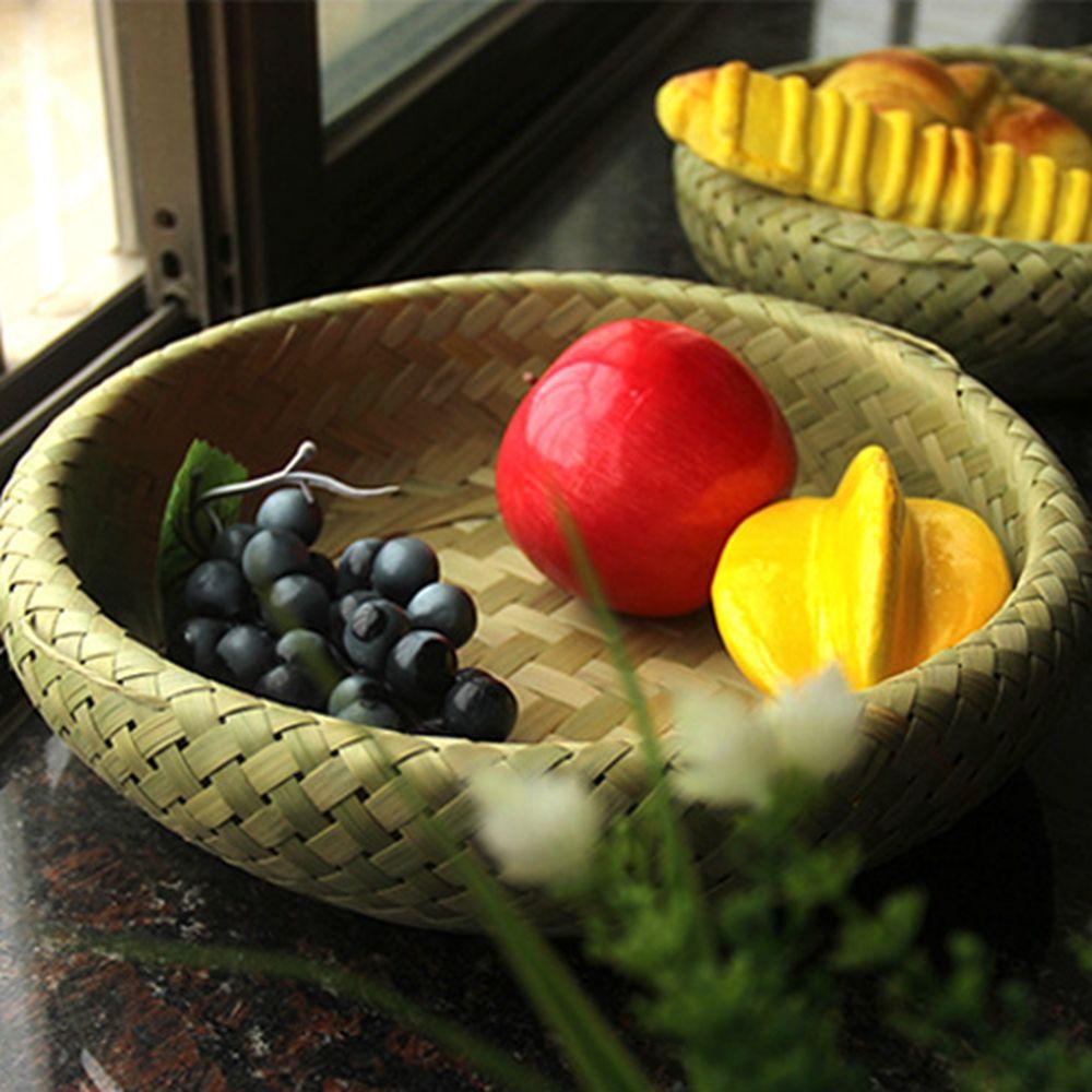 Giỏ Tre Đan Hai Tầng Phong Cách Bohemian Đựng Đồ Ăn Vặt Cho Chim