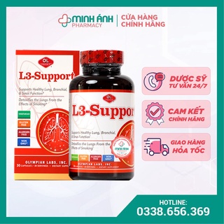Viên uống hỗ trợ chức năng phổi, phế quản và xoang olympian labs l3 support h30 viên