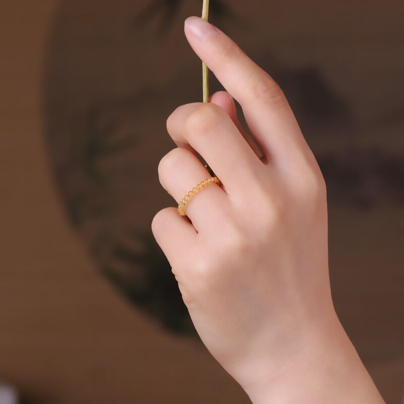 Nhẫn Pha Lê Tự Nhiên May Mắn Thiết Kế Tinh Thể Dâu Tây Thạch Anh Tím Chuyển Năng Lượng Cho Nữ