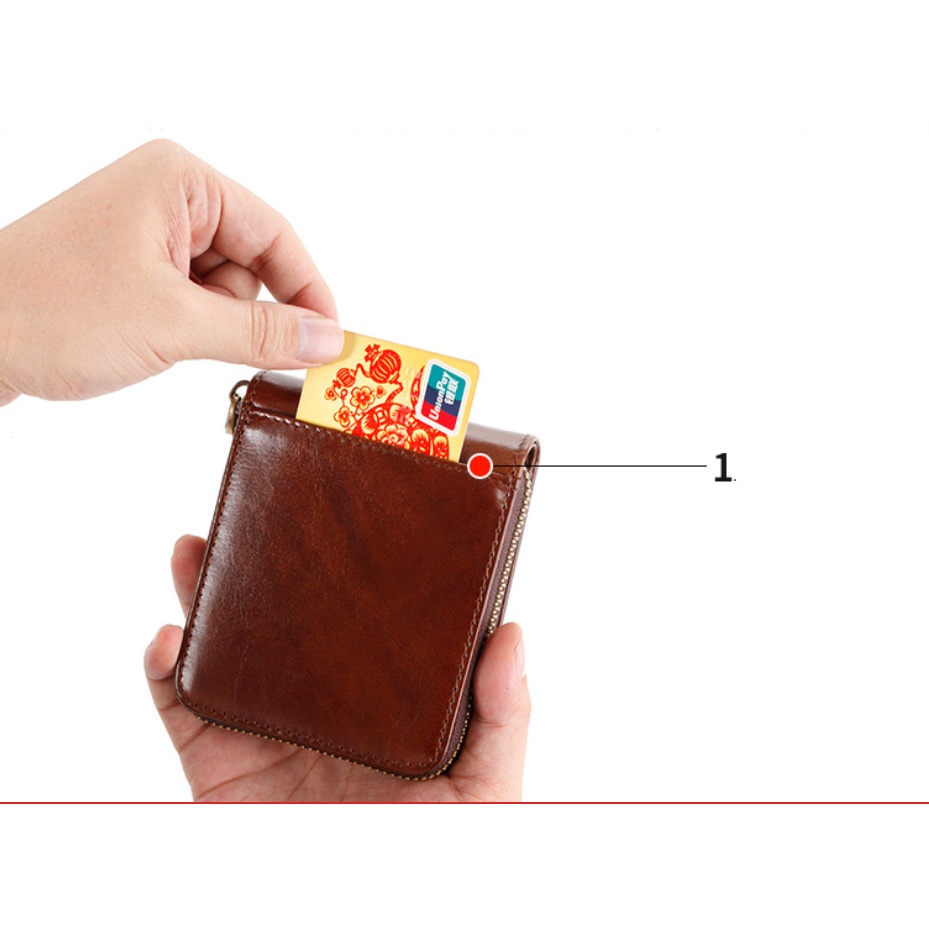 Ví nam 100% da bò thật cao cấp phong cách mới