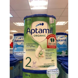 Sữa Aptamil Organic Đức, sữa hữu cơ số Pre, 1, 2  800g - Nguồn hàng Đức (Date xa)
