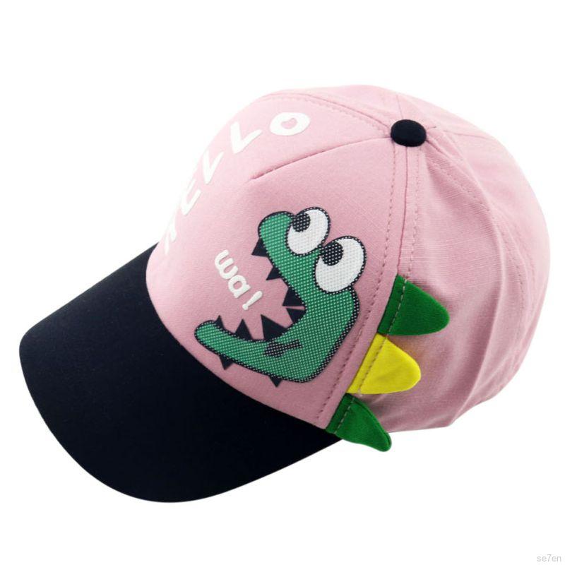 Mũ bóng chày họa tiết khủng long hoạt hình cho bé 3- 8 tuổi