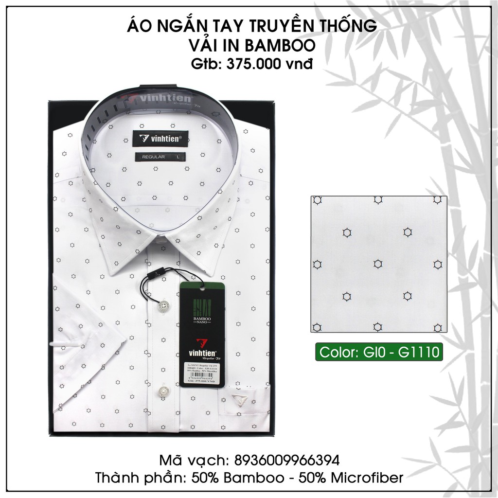 Áo Sơ Mi Ngắn Tay Bamboo Vạt Ngang Vĩnh Tiến 375 | BigBuy360 - bigbuy360.vn