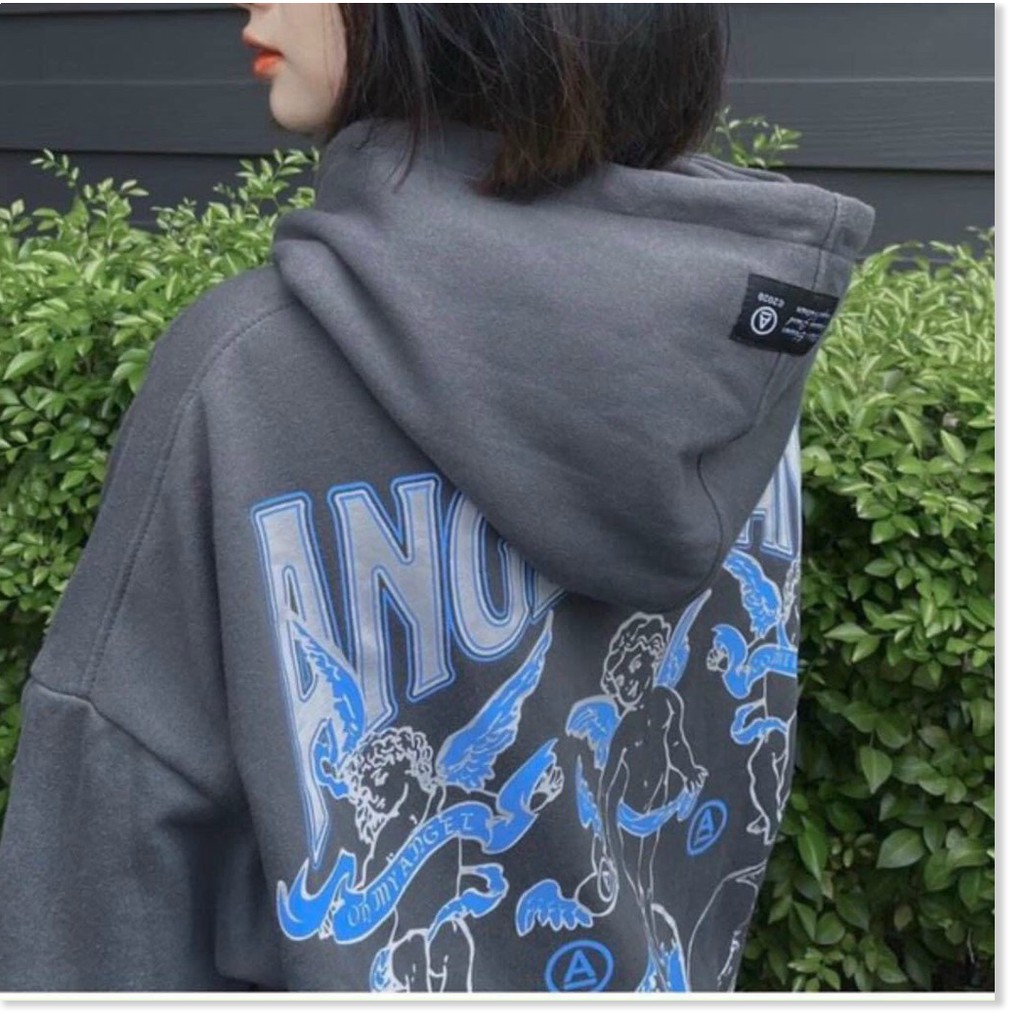 ÁO HOODIE NAM NỮ FORM RỘNG ANGLE - LAND NỈ NGOẠI 2 LỚP TP ILOVECARE