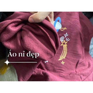bộ nỉ đỏ sẫm