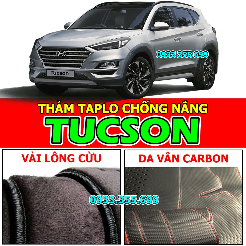 Thảm Taplo HYUNDAI TUCSON bằng Nhung lông Cừu hoặc Da vân Carbon