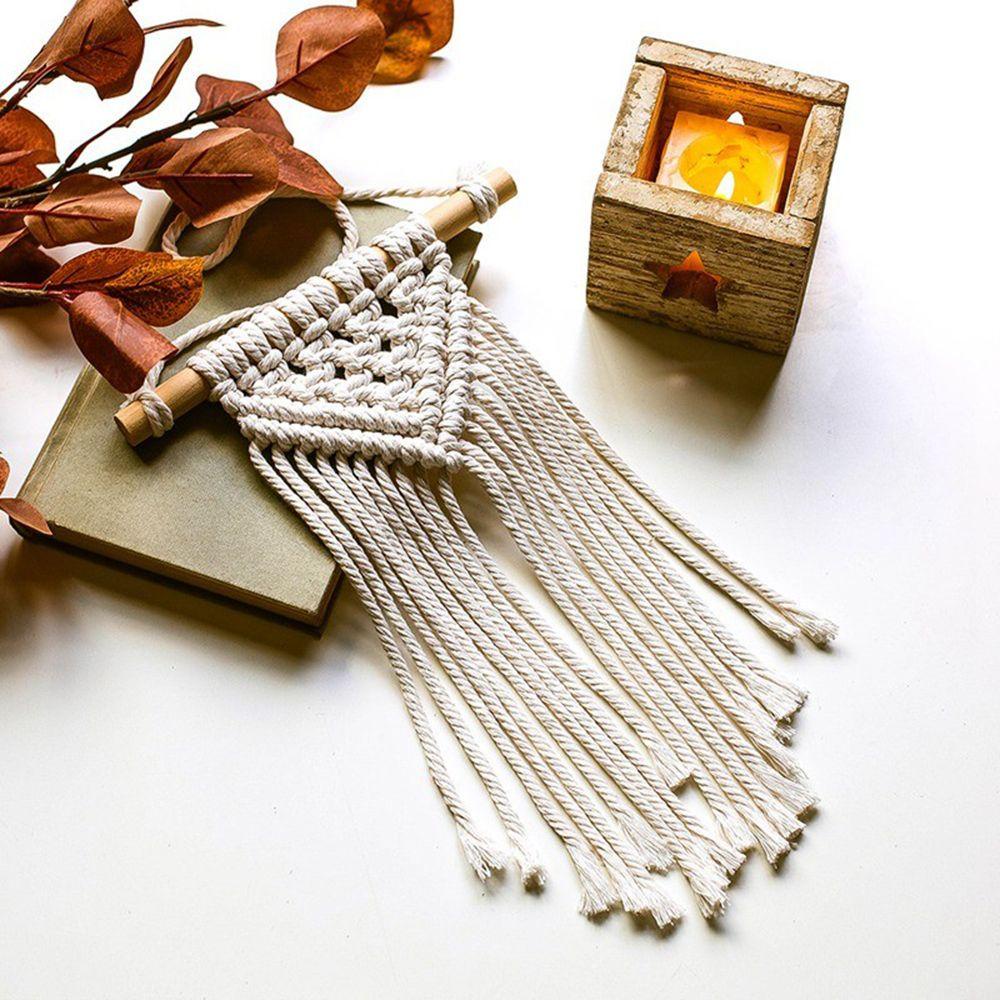 KUNHEV Phụ Kiện Treo Tường Trang Trí Nội Thất Hình Hoa Mẫu Đơn Đan Tay Phối Tua