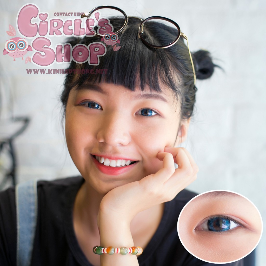 Kính Giãn Tròng Màu Blue - Lens Chính Hãng (Tặng Khay) Mẫu BG.29