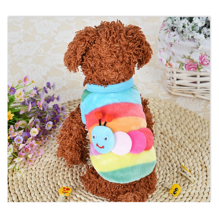 Áo Không Tay Vải Cotton Flannel Giữ Ấm Cho Thú Cưng