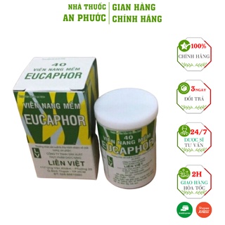 Viên uống Eucaphor ⚡ CAM KẾT CHÍNH HÃNG ⚡ Viên uống giảm ho, Làm ấm đường hô hấp, thông họng  dầu 40 viên