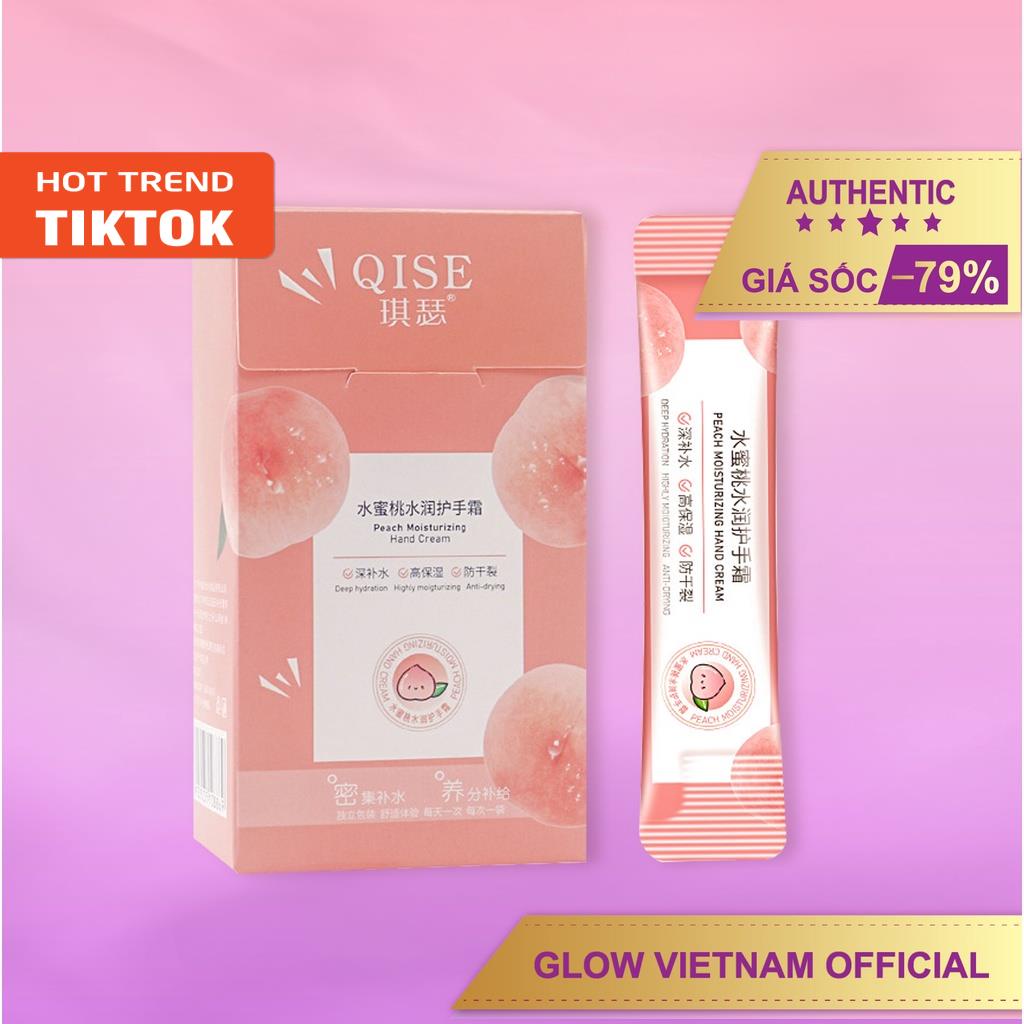 Gói kem dưỡng da tay chiết xuất đào thơm Gisser giữ ẩm chuyên sâu giảm khô ráp nhăn 1 gói - Glow Vietnam