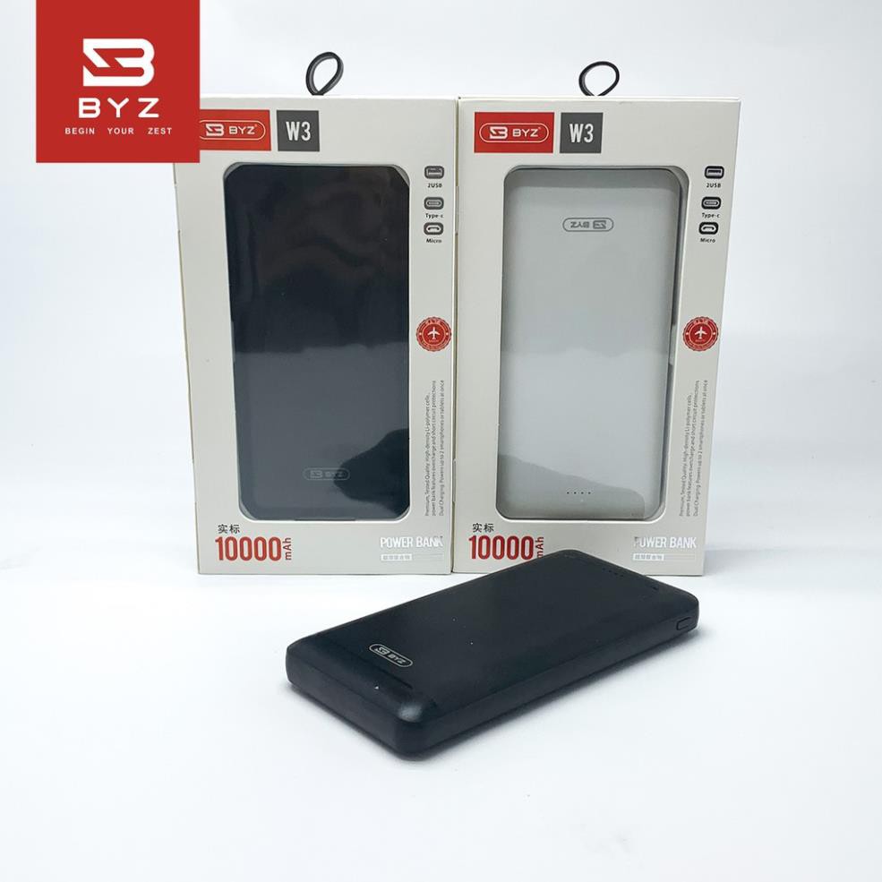 Sạc dự phòng BYZ W3 10.000mah [ Bảo Hành 1 Tháng]