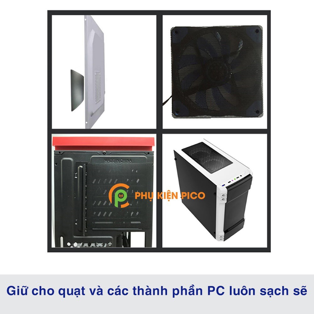 Tấm lưới chắn lọc bụi quạt máy tính lưới từ tính kích thước 12x12cm