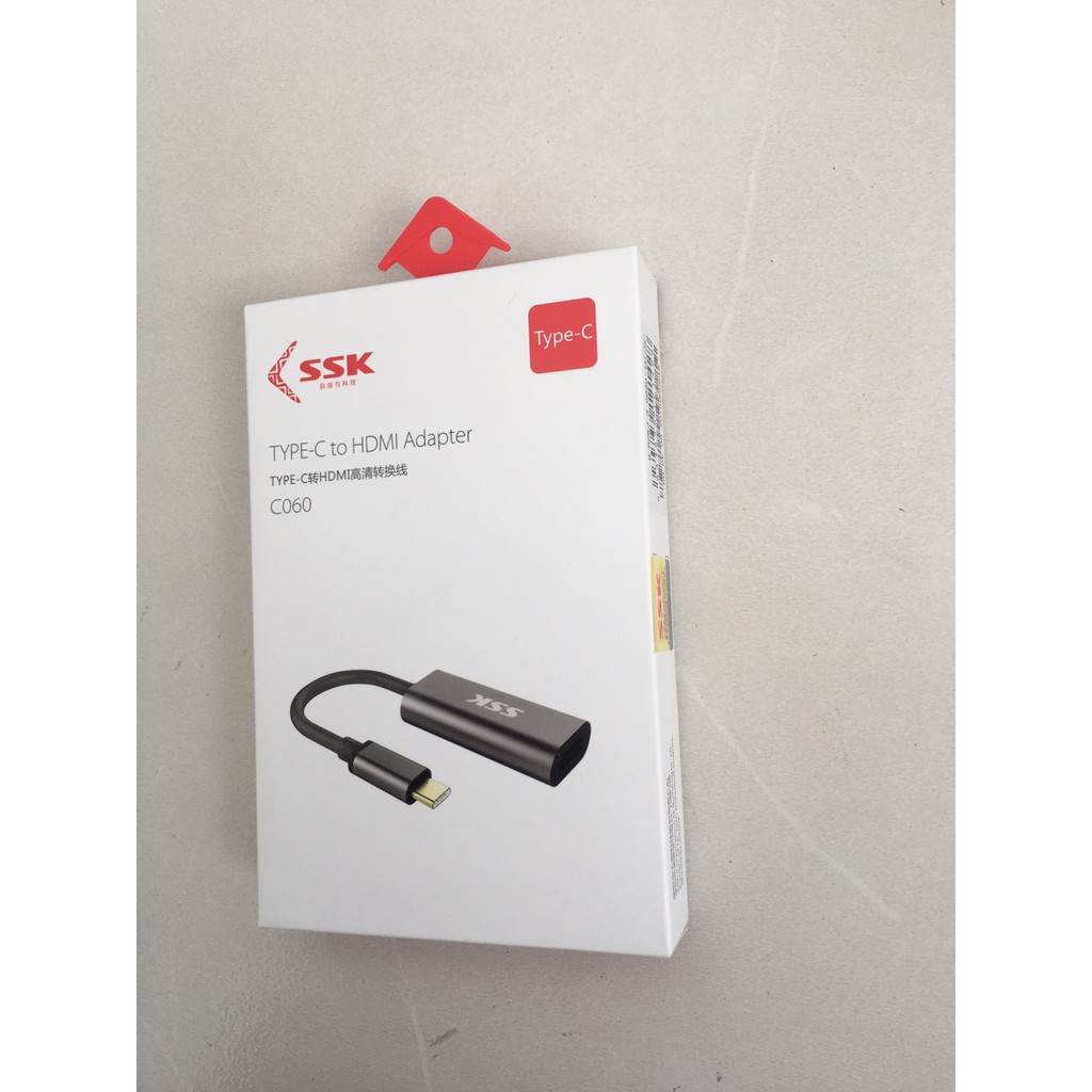 Đầu chuyển Type C sang HDMI SSK C060 4k*2k 30Hz - Hàng chính hãng