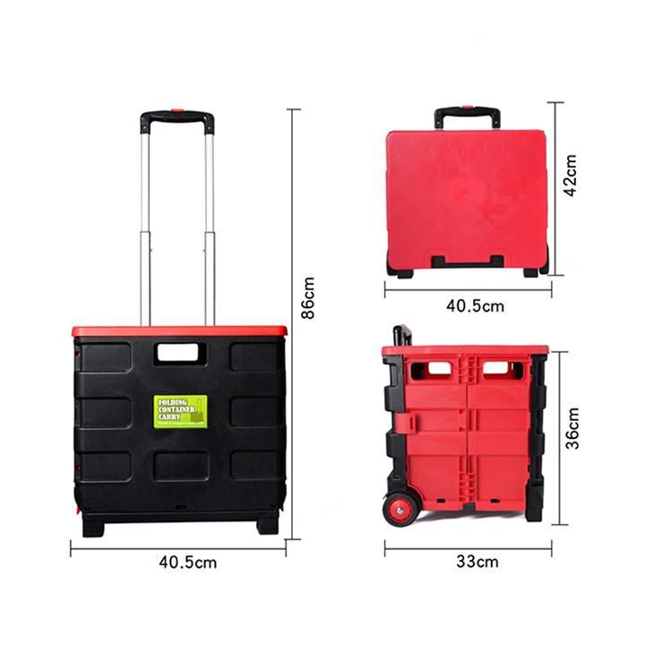 Thùng đựng đồ gấp gọn vali kéo đa năng - Dùng trên ô tô, đi siêu thị, di chuyển đồ nặng - T009 Duy Khôi Shop