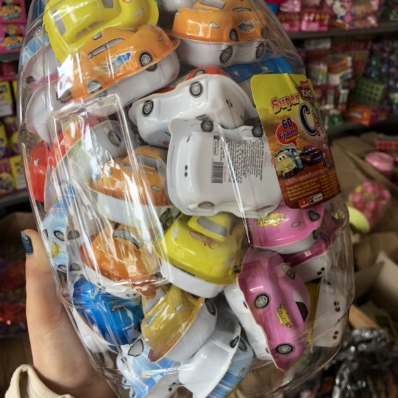 Sỉ bình 60 lọ kẹo hình ô tô đẹo mắt