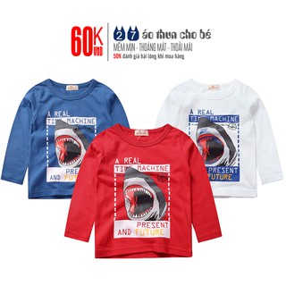 Áo cá mập bé trai BETOP áo thun dài tay cho bé chất cotton hàng xuất khẩu