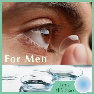 Lens không màu chơi thể thao cho nam giới - Kính áp tròng Ann Clear dùng 1 tháng (Có Độ :1.0 - 10.0)