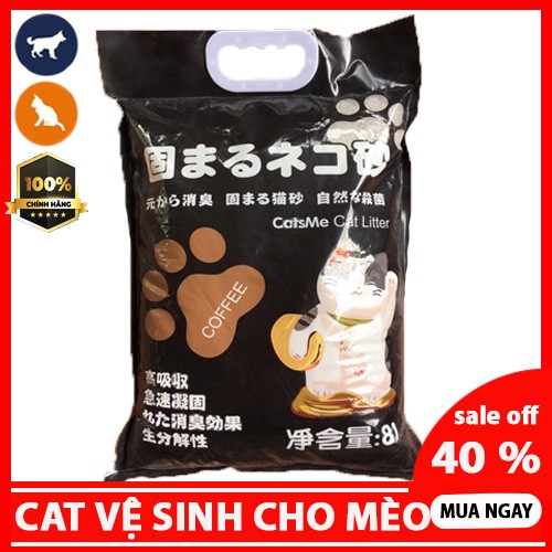 Cát Nhật vệ sinh cho mèo có độ vón cao, khử mùi tốt giảm mức độ bụi 80-90% giảm bệnh liên quan đến đường hô hấp của Mèo