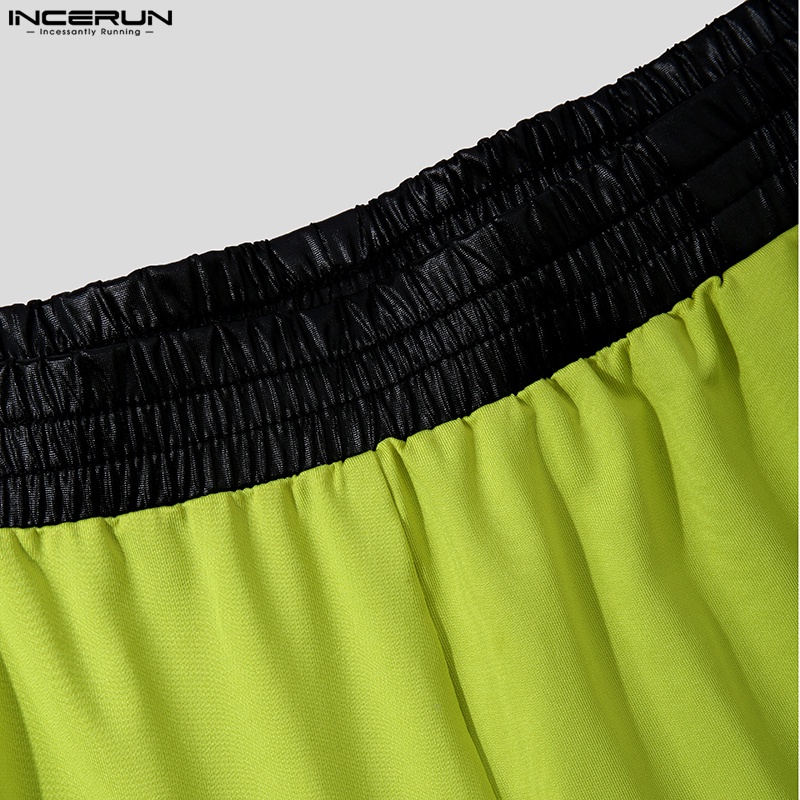 INCERUN Quần Dài Lưng Thun Phối Màu Thời Trang Cho Nam Có 3 Màu Lựa Chọn