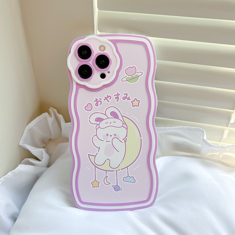 Ốp Điện Thoại Họa Tiết Thỏ / Hoa / Mặt Trăng Cho iphone 7 / 7plus / 8 / 8plus / xs / 11 / 12 / 13 / 14 / pro / max / plus / promax